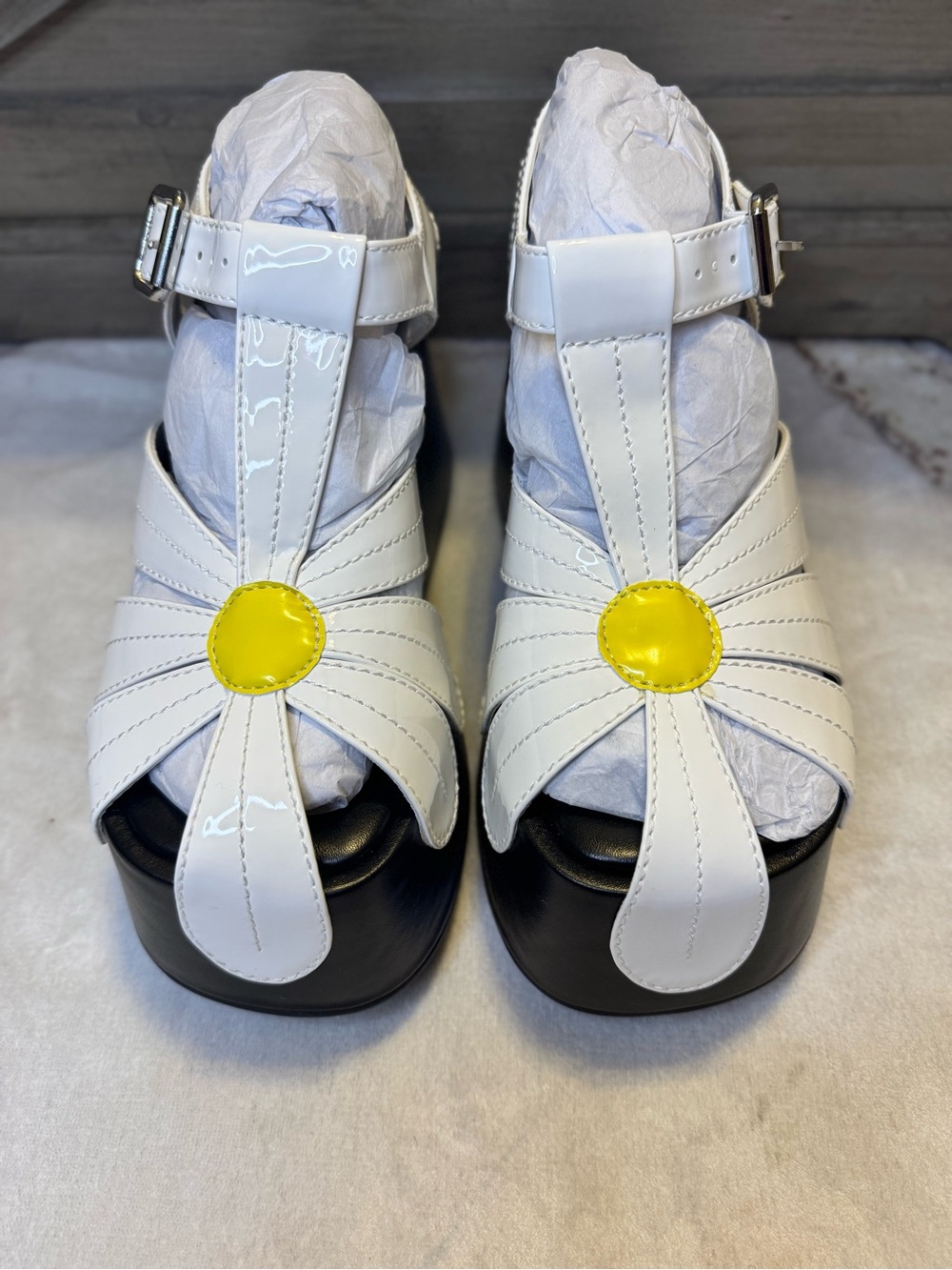 Dolls Kill "Forever Frolicking" Daisy Platform Sandals